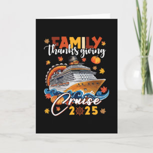 Family Thanksgiving Cruise 2025 Vacation Trip Ship Card
