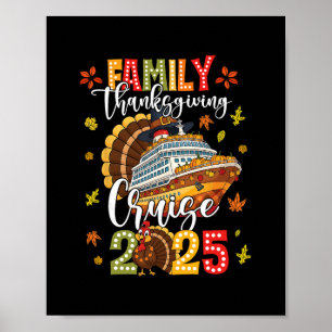 Family Thanksgiving Cruise 2025 Vacation Trip Ship Poster