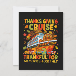 Family Thanksgiving Cruise 2026 Vacation Trip Invitation