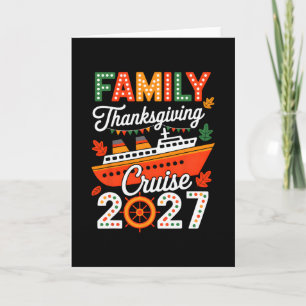 Family Thanksgiving Cruise 2027 Vacation Trip Ship Card