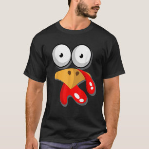 Family Thanksgiving Day Funny Turkey Face Friendsg T-Shirt