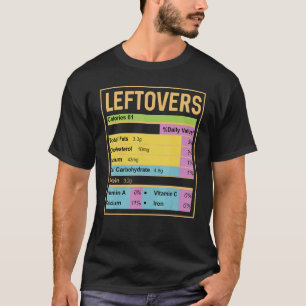 Family Thanksgiving Funny Leftovers Nutrition Fact T-Shirt