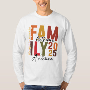 Family Thanksgiving Gathering 2025   Turkey & Fall T-Shirt