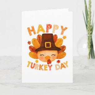Family Thanksgiving Happy Turkey Day Cute Men Wome Card