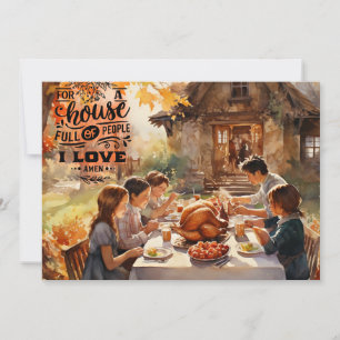 Family Thanksgiving  Holiday Card