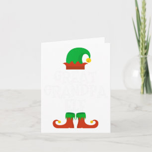 Family The Great Grandpa Elf Christmas Pj Pajama X Card