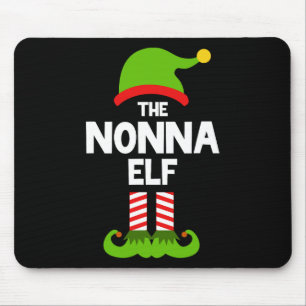 Family The Nonna Elf Christmas Matching Pajama Pj  Mouse Pad