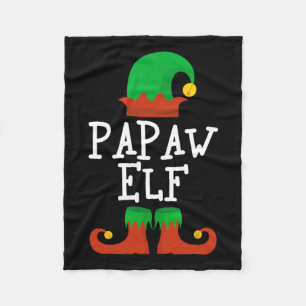 Family The Papaw Elf Christmas Matching Pj Pajama  Fleece Blanket