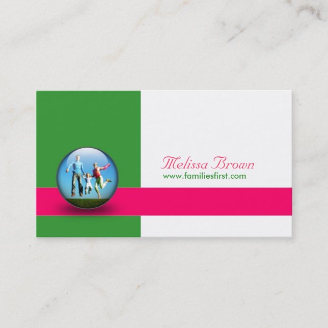 Family Therapist Business Cards (Front)
