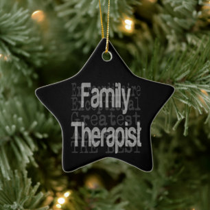 Family Therapist Extraordinaire Ceramic Tree Decoration