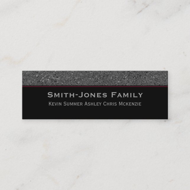Family Tiny Contact Business Cards for Family Info (Front)