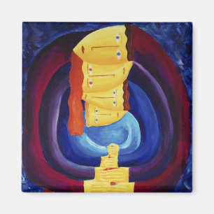 Family Together Modern Portrait Painting Art Magnet