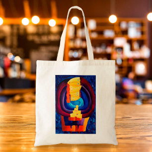 Family Together Modern Portrait Painting Art Tote Bag