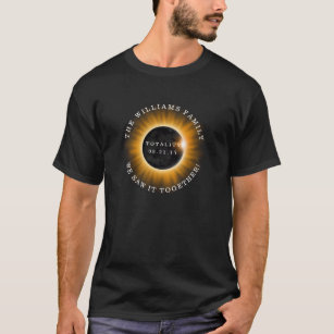 Family Totality Solar Eclipse Personalised T-Shirt