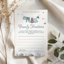 Family Tradition Baby Advice Card Baby in Bloom