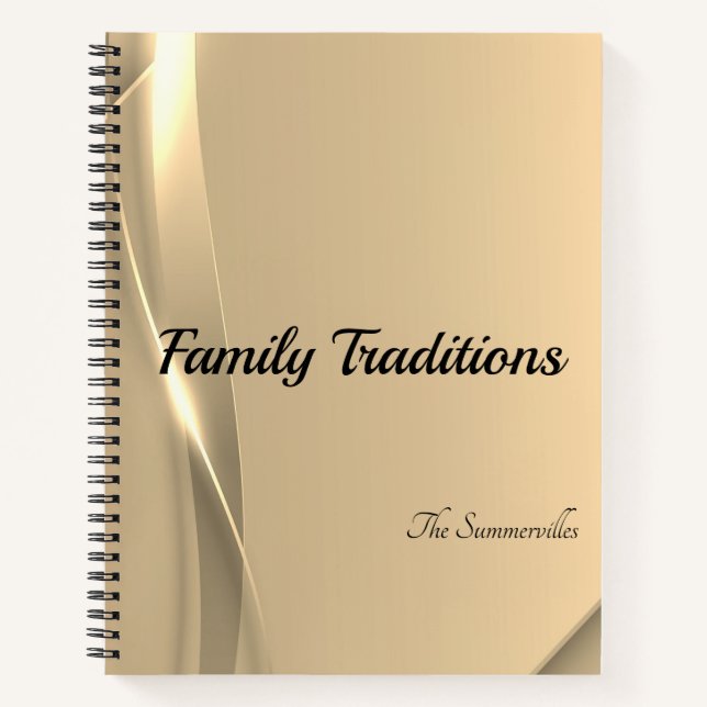 Family Traditions and Recipe Journal | Golden Glow (Front)