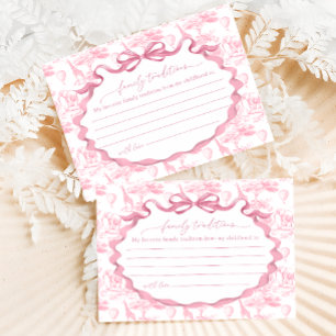 Family Traditions Toile Pink Safari  Enclosure Card