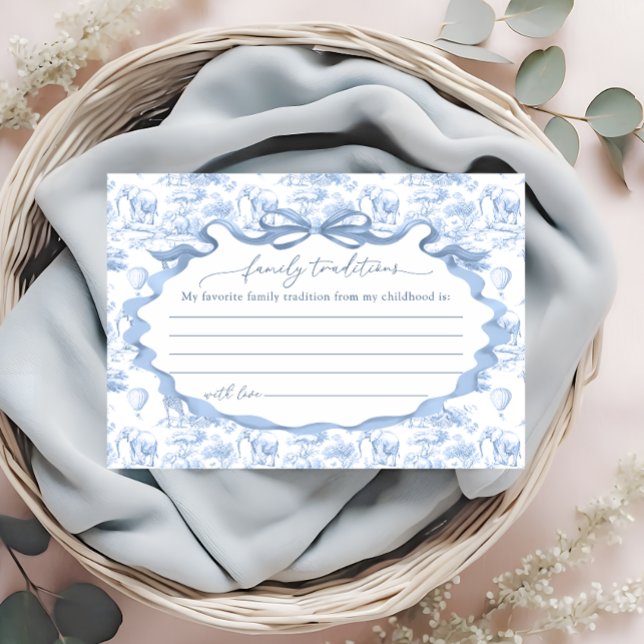 Family Traditions Toile Safari  Enclosure Card (Creator Uploaded)