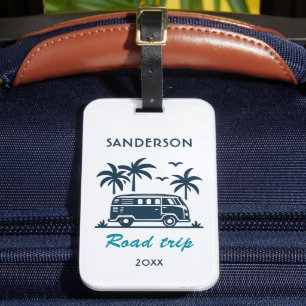 Family Travel Summer Vacation Camper Van  Luggage Tag