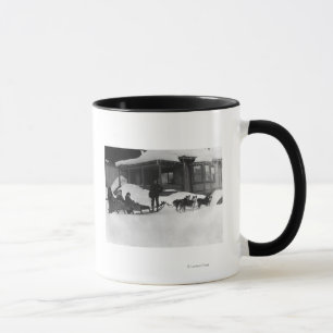 Family travelling by Dog Sled in Alaska Mug