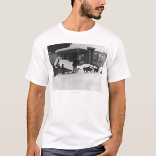 Family travelling by Dog Sled in Alaska T-Shirt