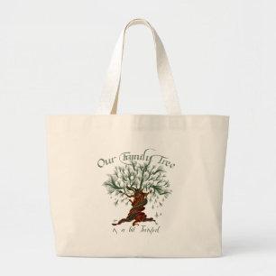 Family Tree a Bit Twisted Large Tote Bag