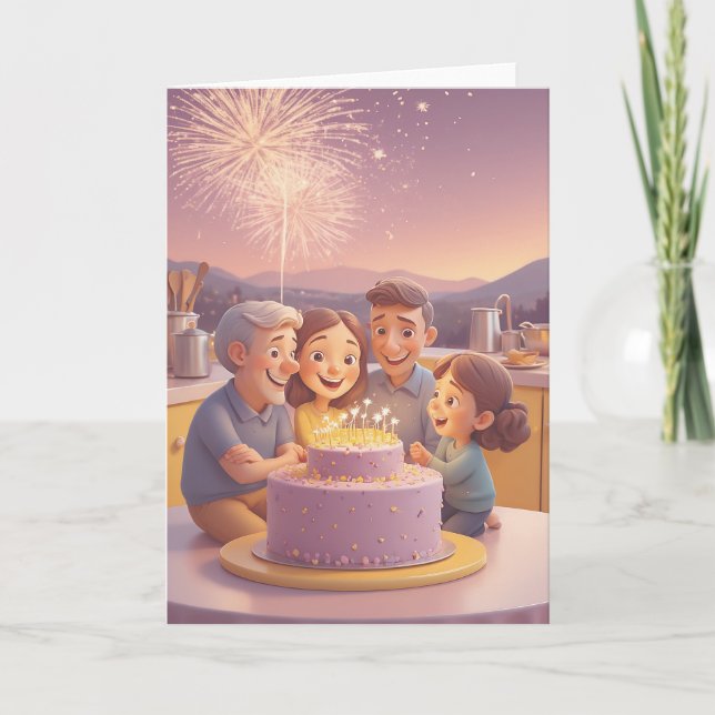 Family Tree Birthday Love Card (Front)