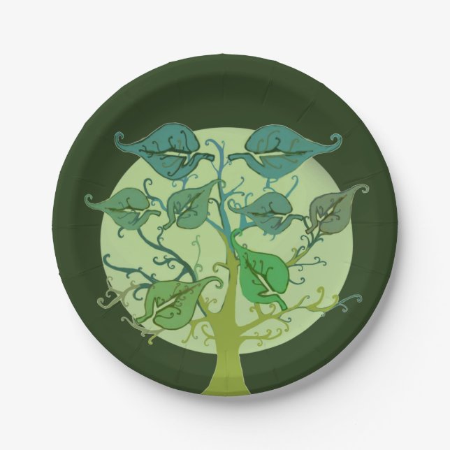 Family Tree Custom Personal Custom Paper Plates (Front)