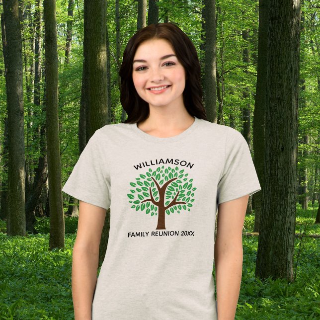 Family Tree Cute Custom Reunion Party Women's Tri-Blend Shirt (Creator Uploaded)
