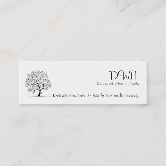 Family Tree DWIL Card - Small (Front)