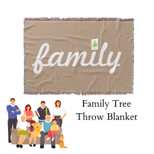 Family Tree Emoji Throw Blanket