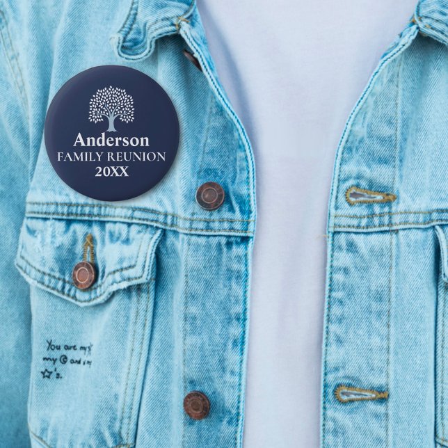 Family Tree Family Reunion Custom Name/Date 6 Cm Round Badge (Creator Uploaded)