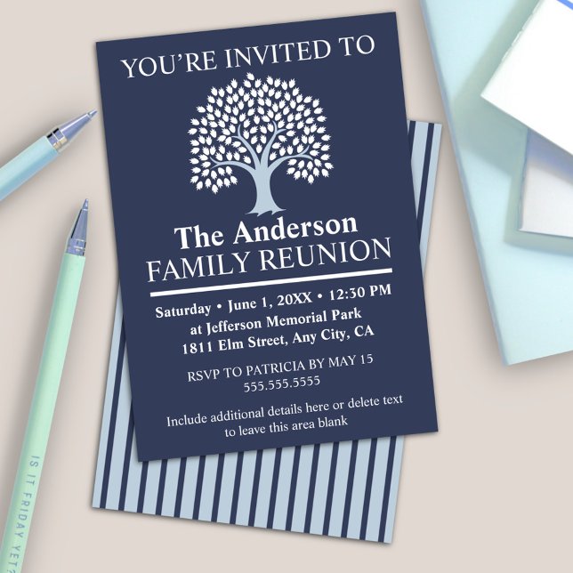 Family Tree Family Reunion Custom Name/Date Invitation (Creator Uploaded)