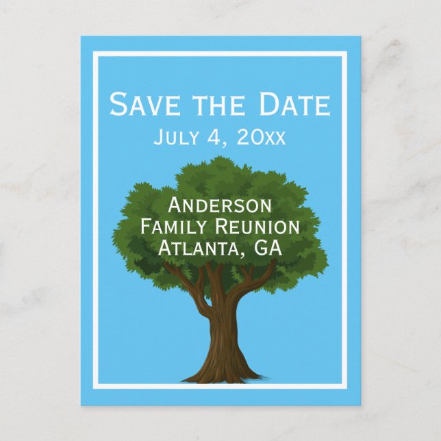 Family Tree | Family Reunion Save the Date Announcement Postcard (Front)