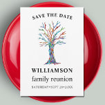 Family Tree Family Reunion Save The Date Card<br><div class="desc">This simple and stylish Family Reunion Save The Date Card is decorated with a colourful mosaic family tree. Easily customisable. Use the Design Tool to change the text size, style, or colour. Because we create our artwork you won't find this exact image from other designers. Original Mosaic © Michele Davies....</div>