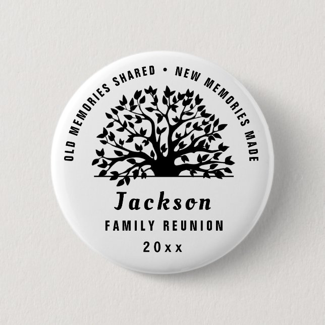 Family Tree Family Reunion Souvenir Gift Round 6 Cm Round Badge (Front)