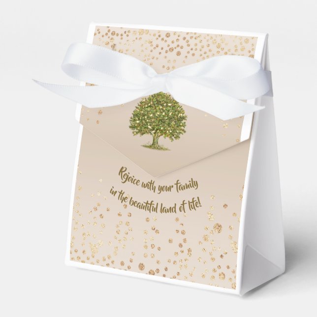 Family tree Favour Box, family quote for wedding Favour Box (Front Side)
