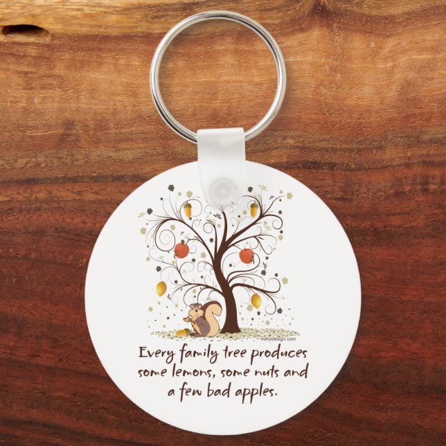 Family Tree Funny Key Ring (Back)