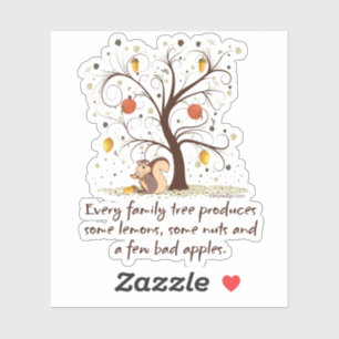 Family Tree Humour Contour Cut