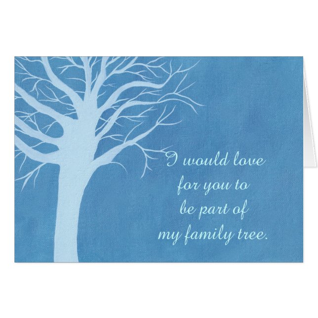 Family tree marriage proposal card (Front Horizontal)