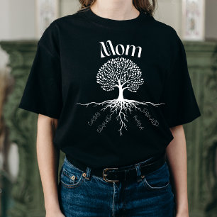 Family Tree Mum – Personalised Roots of Love Tri-Blend Shirt