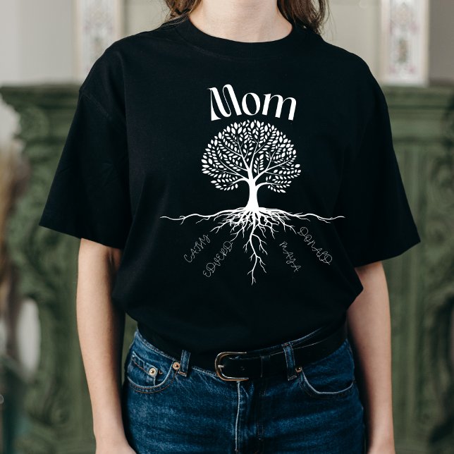 Family Tree Mum – Personalised Roots of Love Tri-Blend Shirt (Creator Uploaded)