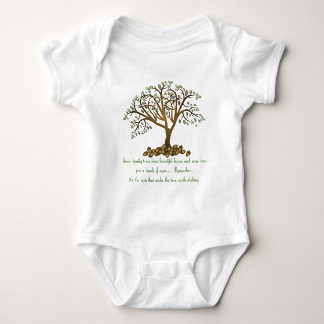 Family Tree Nuts Baby Bodysuit (Front)