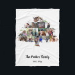 Family Tree Photo Collage 15 Pictures and Name Fleece Blanket<br><div class="desc">This beautiful family tree features your favourite pictures and will keep the memory of your best moments for years to come. 15 picture to include. It's personalised with your family name and est year. Leave these fields blanck if you don't need them. This personalised family tree print is the perfect...</div>