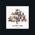 Family Tree photo Collage Canvas Print<br><div class="desc">This beautiful family tree features your favourite pictures and will keep the memory of your best moments for years to come. 15 picture to include. It's personalised with your family name and est year. Leave these fields blanck if you don't need them. This personalised family tree print is the perfect...</div>