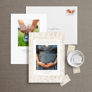 Family Tree Pregnany Announcement Photo Card