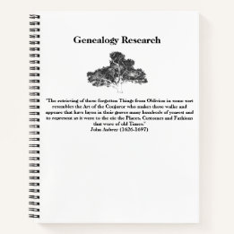 Family tree research notebook
