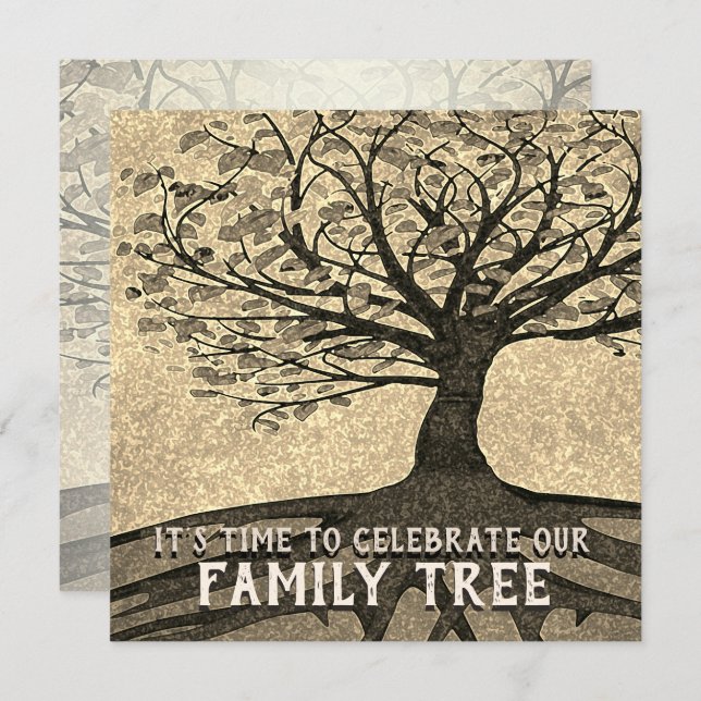 Family Tree Reunion Invitation (Front/Back)