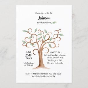 Family Tree Reunion Invitation