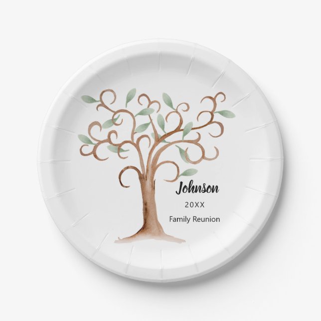 Family Tree Reunion Plate (Front)